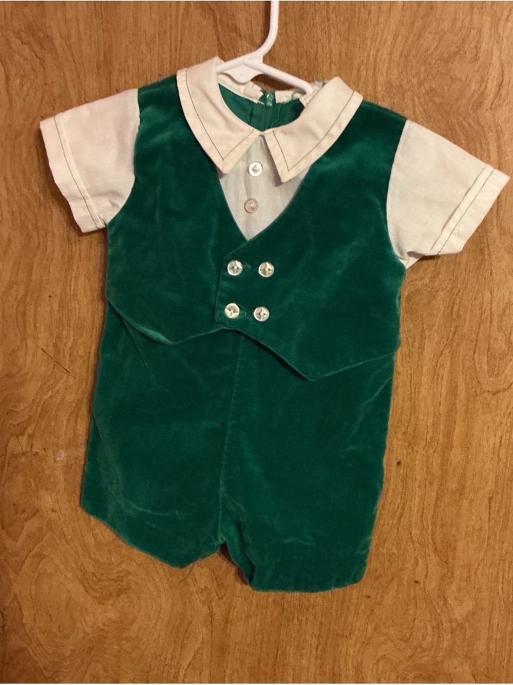 Vintage Velvet Shorts Romper